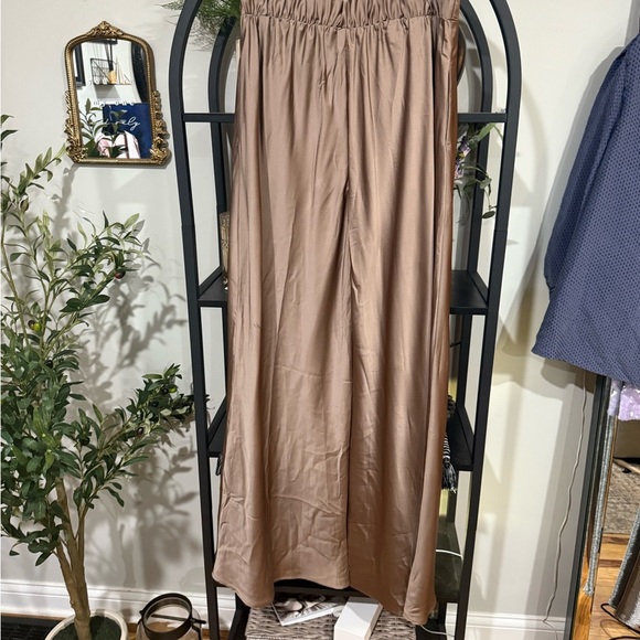 Renee C. Women's Wide Leg Pants - Taupe size xl - Picture 5 of 7